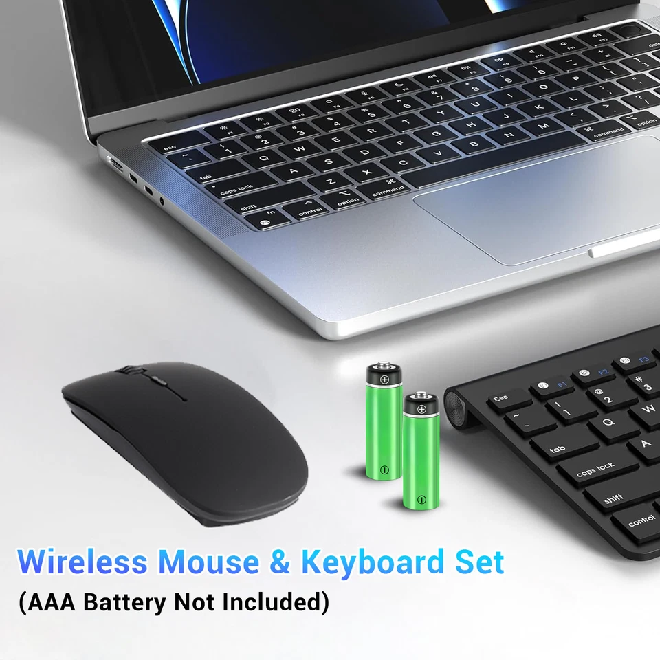 Mini Wireless Keyboard And Mouse Set Waterproof 2.4G For MAC Windows PC Computer - Image 3 of 4