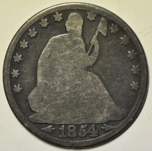 mw21223 Seated Liberty Half Dollar 1854-O