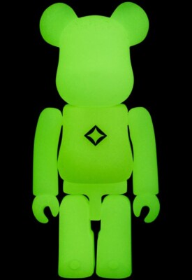 set of 3] BE@RBRICK Helinox Black & Cyan & Glow 100% 15th