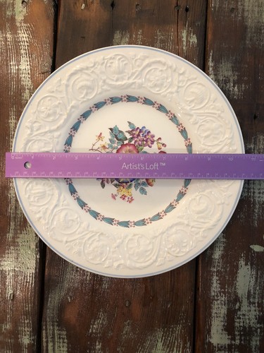 Replacement Patrician WEDGWOOD Morning Glory 10 5/8” Dinner Plates BLUE TRIM - Picture 10 of 10