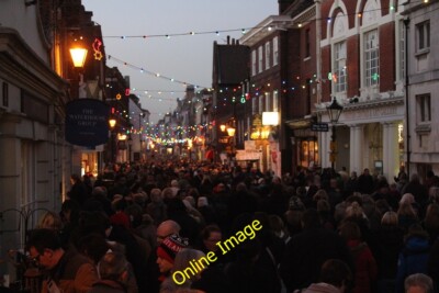 Photo 6x4 High Street during Christmas fair Rochester/TQ7268  c2014