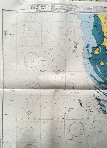 Gráfico de mapa de pared náutico Genius Admiralty 3757 GOSONG ALING TO PULAU PESEMUT - Imagen 5 de 12