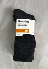 New Timberland Socks 4 Pair Package Men’s Dark Gray Wool Cushioned Boot Socks