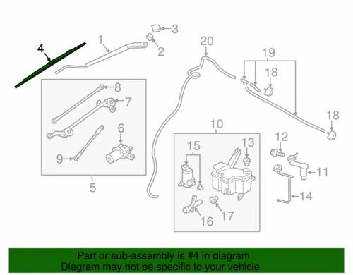 Limpiaparabrisas lateral pasajero Chevrolet City Express genuino GM 2015-2018 19317320 Foto 2 de 2