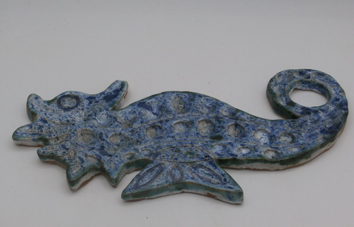 Pottery Blue Seahorse Figurine Home Decor Ocean Nautical Sea Life Beach - Picture 6 of 9