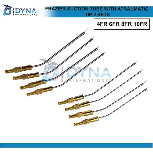 TUBO DE SUCCIÓN FRAZIER CON PUNTA ATRAUMÁTICA 2 JUEGOS INSTRUMENTOS QUIRÚRGICOS - Imagen 4 de 5