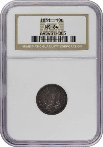 1831 Bust Silver Dime MS64 NGC