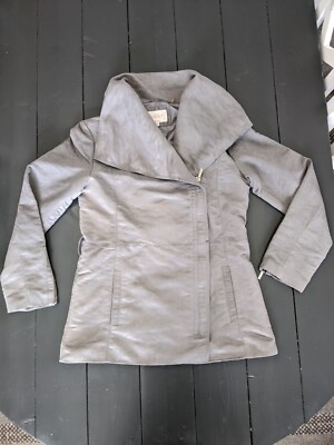 Laundry MEDIUM Gray Jacket By Shelli Segal - no belt