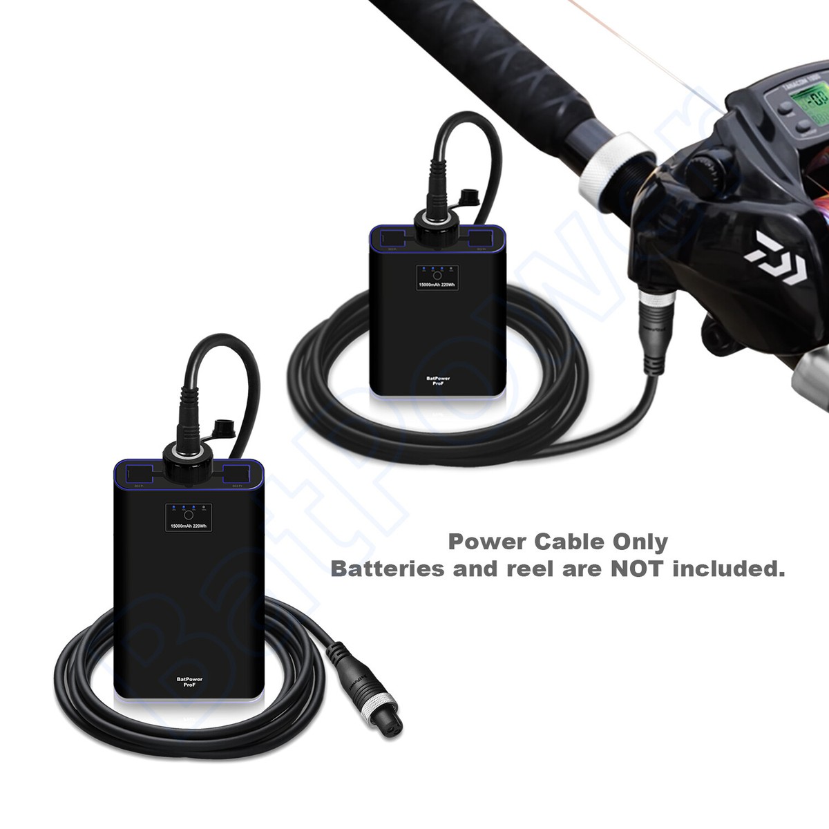 Cavo Caricabatterie Per Mulinello Elettrico Daiwa Tanacom 500 750 1000