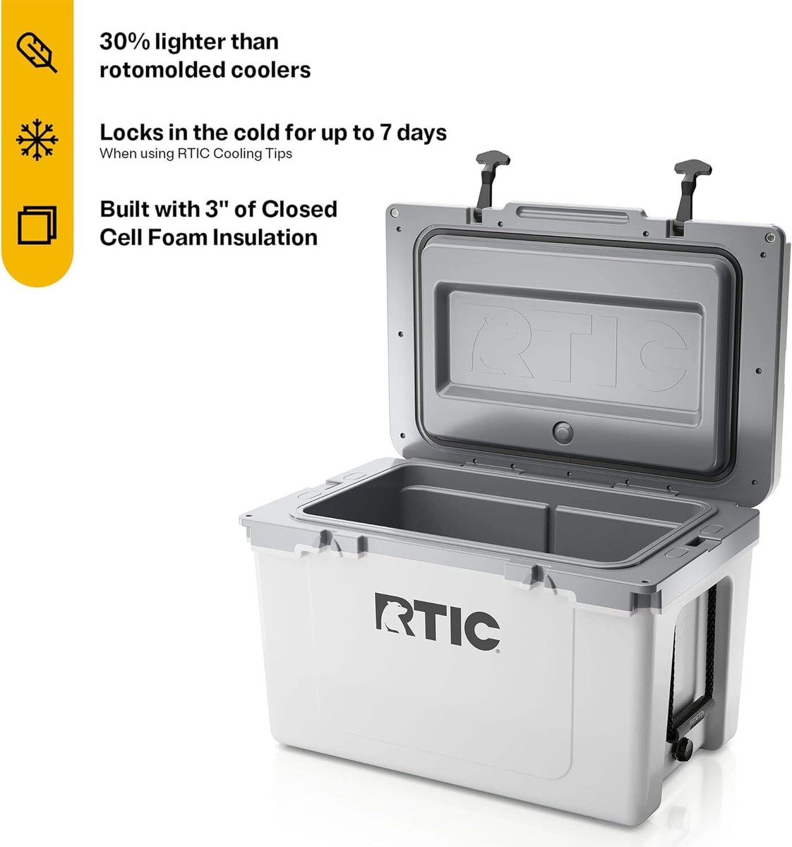 RTIC Ultra-Light 52 Quart Hard Cooler Insulated Ice Chest Box