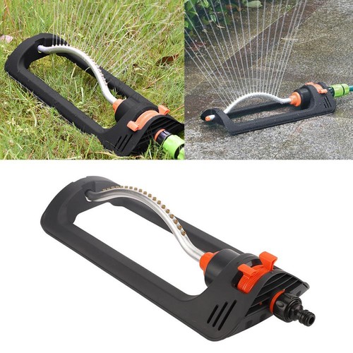 Oscillating Sprinkler w/19 Hole Brass Nozzles, Water Cover For Lawn
