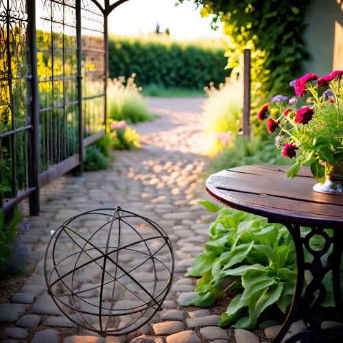 Kugel aus Draht Ø 40cm Edelrost Gartendeko Gartenkugel Dekokugel Rostkugel - Bild 5 von 6
