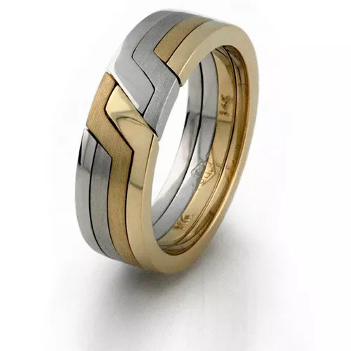 Mens gold hotsell puzzle ring