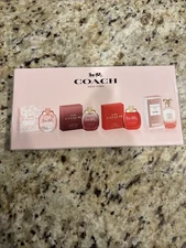 Coach New York Mini Perfume Gift Set 4-Pc Floral + Wild Rose + Love + Dreams NIB