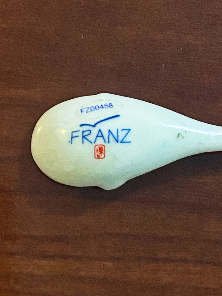 Franz Collection Porcelain Flower Spoon FZ00458 Hand Painted 'Sage Herb' - Image 3 of 4