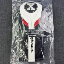 NEW TaylorMade Golf Club Rescue Head Cover B1587701 Black White Red