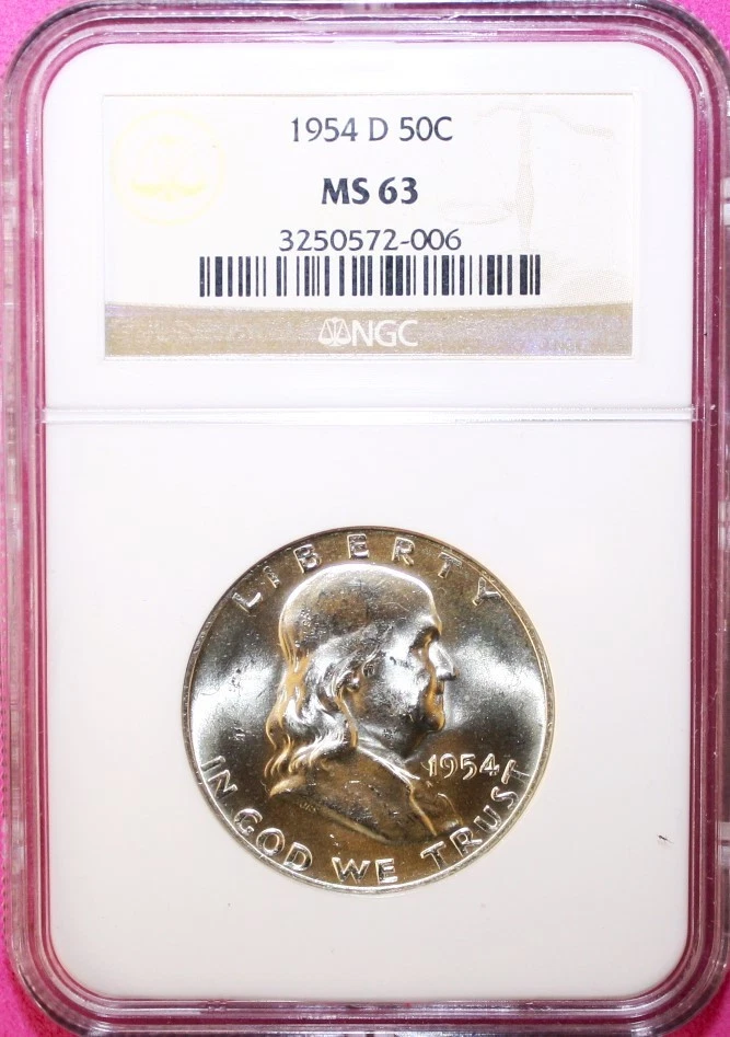 MS 63 Graded 1954 Franklin Half Dollars (1948-1963) for sale | eBay