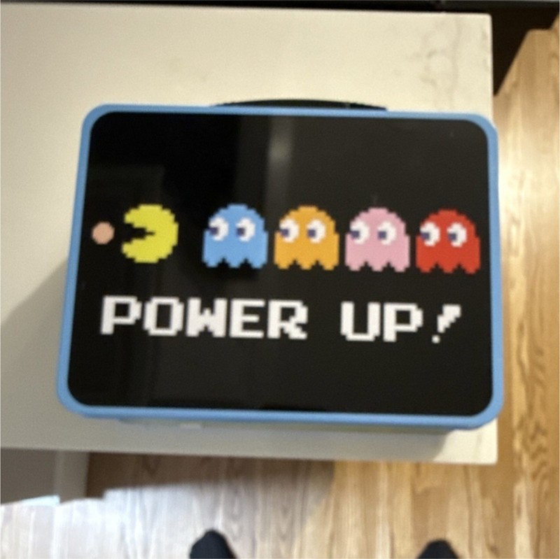 Vandor PAC-MAN Metal Lunchbox Tin Tote "Power Up!" 9.75 x 7.5 x 3.75