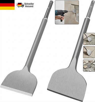SDS PLUS 2 Stück Meißel-Set, Fliesenmeißel & 15°Abgewinkelter Meißel 75 x 250mm,
