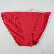 Victoria's Secret String Bikini Medium Red Cotton Blend