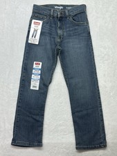 Wrangler Five Star Boys Size 7 Regular Straight Jeans Free Stretch Medium Wash