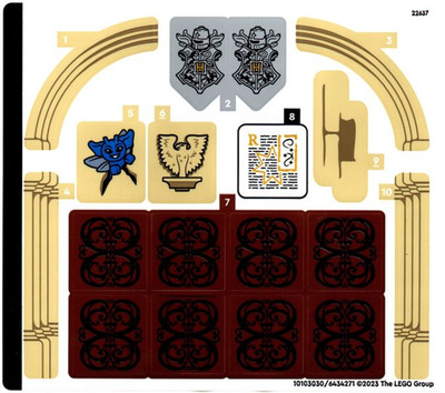 LEGO STICKER SHEET 76413 HOGWARTS: ROOM OF REQUIREMENT from set New