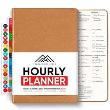 Hourly Planner & Appointment Book (8.5” x 11”) - Premium Hourly Planner with ...