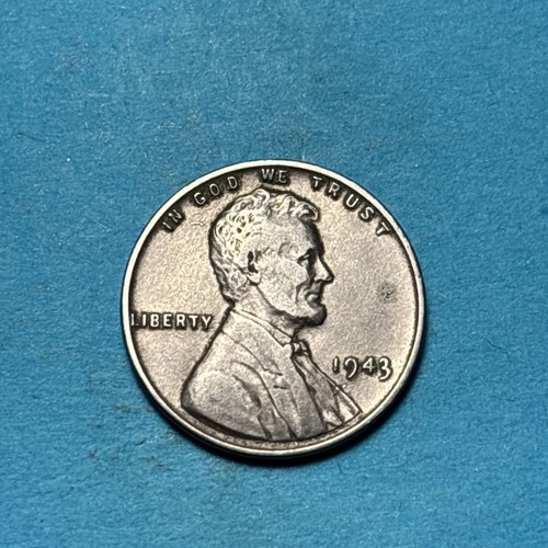 (1) Beautiful Vintage 1943-P Lincoln Steel Cent/Penny CHOICE VF-VERY FINE