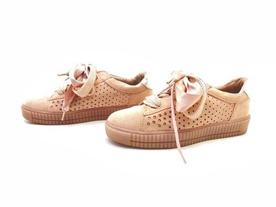Marco Tozzi ladies loafers lace up loafers comfort pink size 40 (UK 6.5)