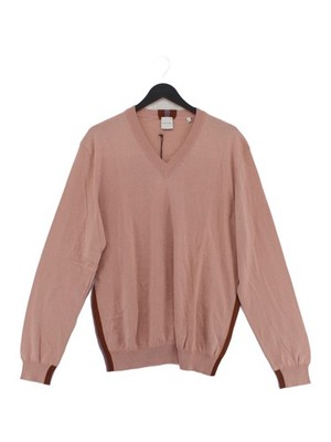 Paul Smith Men's Jumper XL Pink 100% Cotton Pullover New with tags