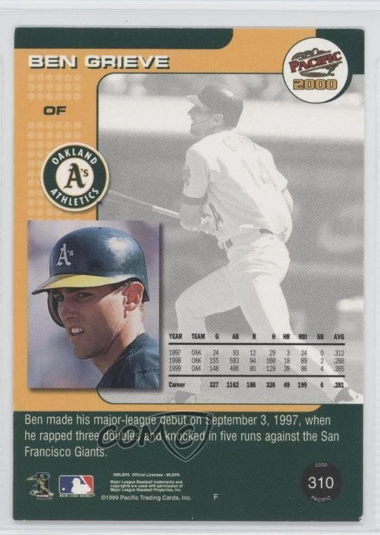 2000 Pacific Ben Grieve #310 - Image 2 of 2