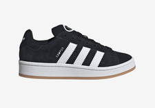adidas Originals Campus 00s Core Black White Suede HQ6638 Kids GS Size 4Y-7Y New