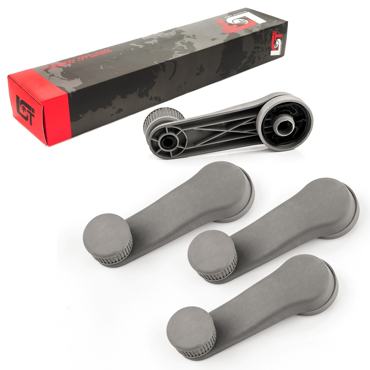 4X Window Crank Handle Lever Gray Front Rear For VW Vento 1H2