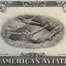 VTG 1940s Stock Certificate NORTH AMERICAN AVIATION Boeing