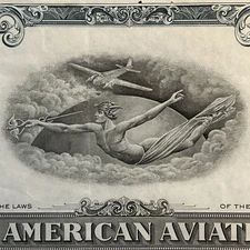 VTG 1940s Stock Certificate NORTH AMERICAN AVIATION Boeing