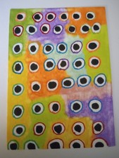 ACEO #4348 Astratto #4458 - Arte Contemporanea Originale 2,5"x3,5" Firmato 2025