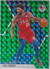 2019-20 Panini Mosaic #189 Joel Embiid green Prizm