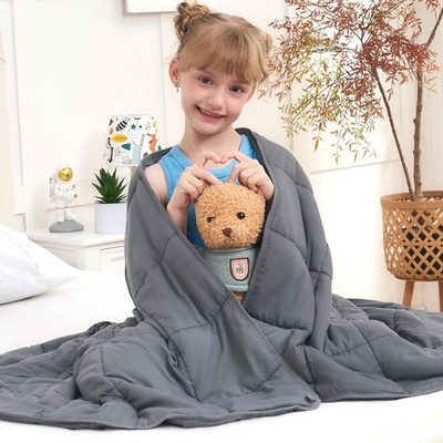 Weighted Blanket 10lbs, 40''x60'', Twin Size Cooling Heavy Throw Blanket for 80...