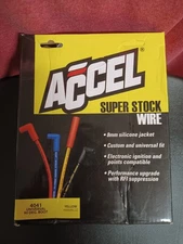 ACCEL 4041 Universal Custom Spark Plug Wire Set 8mm Yellow with Orange 90 Boots
