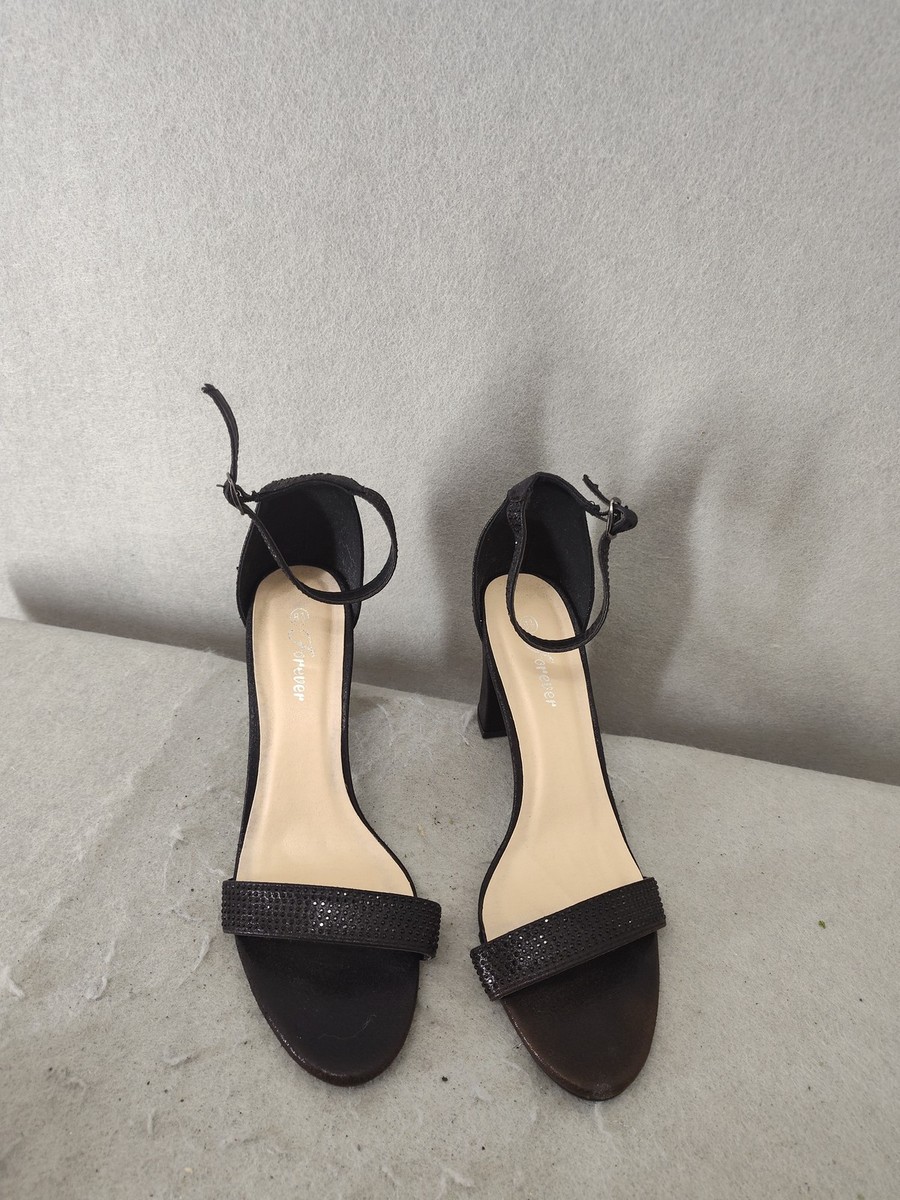 black dress sandals women Shoe Land Madeline-Womens Open Toe Ankle Strap Chunky Block Low Heel (Black) fashion and personality 5 Cushionaire Women's Mood Platform Dress