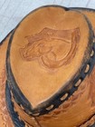 🐴Hand-Crafted Tooled Cowhide Leather Riding Hat Size 8🐴 — photo 6