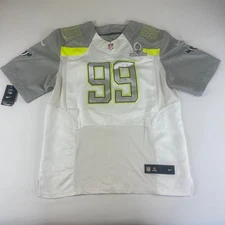 NWT Nike NFL 2XL Pro Bowl 99 Watt Jersey Men White Gray Neon Green