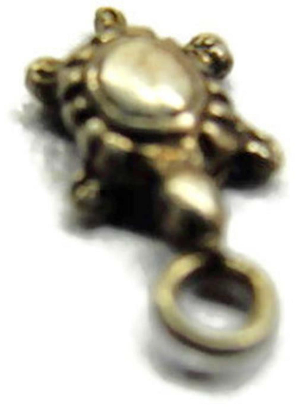 3D Tiny Turtle Tortoise Charm Solid 925 Heavy Pat… - image 8