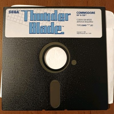 Thunder Blade Sega C64 Disk 1989 original Arcade-Port Hubschrauber-Shooter