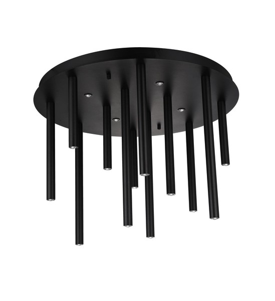 Moderne Flache Deckenleuchten 16X64W Led 5120Lm IP20 3000 Schwarz Matt-image