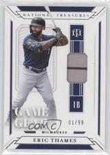 2019 Panini National Treasures Game Gear Material 1/99 Eric Thames #GGM-ET 1u6