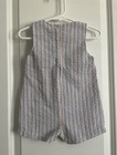 PETIT POMME-9M-Baby Boy Romper-Smock/Embroider Airplanes-Seersucker Stripe — photo 3