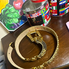 b.b.simon gold belt 100% authentic
