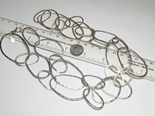 SILPADA 925, MULTI SIZE OVAL LINK PAPER CHAIN STYLE NECKLACE , 38", N2148