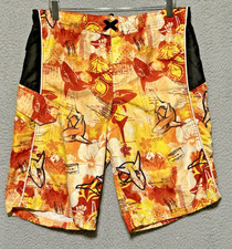 OP Ocean Pacific Hawaiian Board Shorts Swim Trunks Boys Size XL 14-16 Sharks